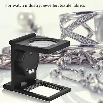 

Portable 10X Magnifier Magnifying Glass LED Illuminated Reading Newspaper Book Eye Loupe Analysis Instruments
