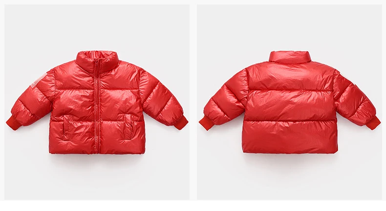 GLO-STORY, детские зимние пальто для мальчиков и девочек, блестящие пальто-пуховики, парки, плотные куртки, 100-170 см