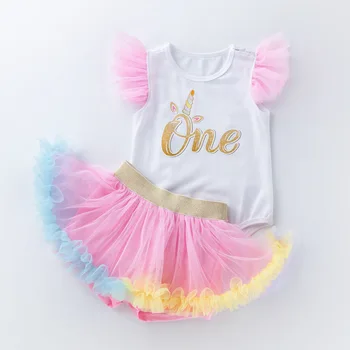 

2Pcs Toddler Kids Baby Girl Ruffle Bodysuit Romper Top Skirt Shorts Summer 2020 Cotton Clothing Outfit Clothes Set Princess 0-2Y