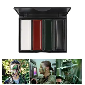 

POPFELL Body Paint Lives CS Camo Camouflage Oil Face Paint Blusher Army Fan Outdoor Rouge Drama Oil Body Art