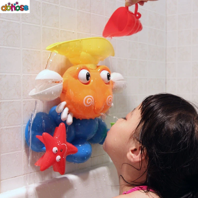 Baby Funny Water Game Bath Toy Gift Cute Crab Rotating Starfish and Fish Summer Children Bathing Toys for In The Bathroom