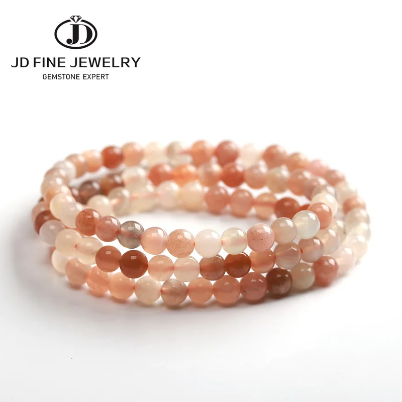 JD Unique Jewelry Natural AAA+ Smooth/Faceted Round Sunstone Shinny Moonstone Beads Statement Handmade Bracelet For Gift JD Unique Jewelry Natural AAA+ Smooth/Faceted Round Sunstone Shinny Moonstone Beads Statement Handmade Bracelet For Gift