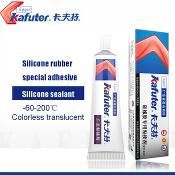 

Kafuter Transparent special adhesive for silicone rubber elastic adhesive sealant water engineering plastic glue 40g