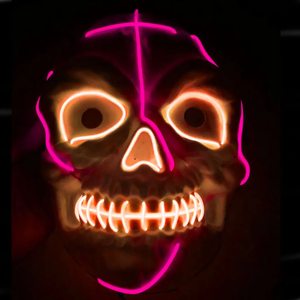 

best selling 2019 products Halloween Illuminate terror Scary LED Face flash Mask Party Prop Ghosts monsters support dropshipping