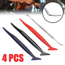 4 шт., автомобильные наклейки, инструмент для украшения углов, скребок для окна, для нанесения оттенка, автомобильная виниловая обертка, инструменты, прокладка, микро скребок