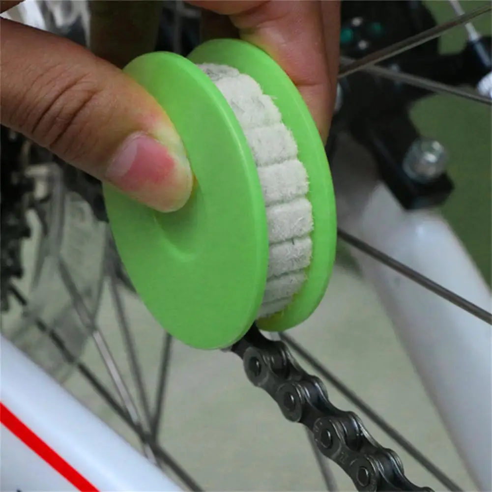 accesorio de cadena de bicicleta herramienta de mantenimiento de cadena de bicicleta herramientas de reparación de cadena de bicicleta 2 unidades Rodillo lubricante para cadena de bicicleta