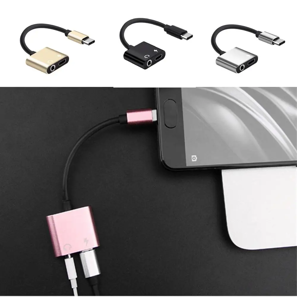 2 в 1 многофункциональный разъем типа C до 3 5 мм AUX аудио наушники USB адаптер