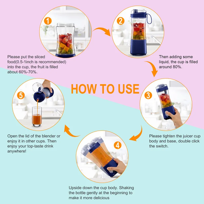 Portable USB Fruit Mixer - Image 4