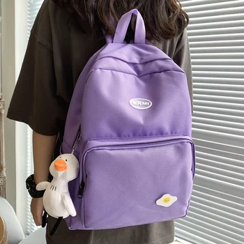 

EnoPella Waterproof Women Backpack Nylon Female Bag Men Black Schoolbag For Teenage Girls Fashion Travel Mochilas