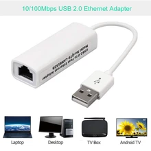 Adaptateur Ethernet USB Lan, carte réseau filaire, 10/100 Mbps, RJ45, sans lecteur, pour Mac, PC et ordinateur portable