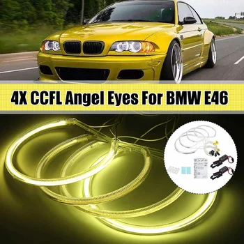 

2 Pair CCFL Car Angel Eagle Eyes Lights Kit White Headlamp For BMW E46 Coupe/Convertible 1993-2003 Flexible Tube Headlight