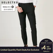 Выбранные мужские тонкие подходят вертикальные полосы шерстяной костюм брюки T | 41926B502【Fan получить новые поступления купоны в описание】