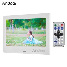 Andoer 7 дюймов ips HD экран 1024*600 цифровая фоторамка цифровой альбом поддержка воспроизведения музыки видео часы с пультом дистанционного управления
