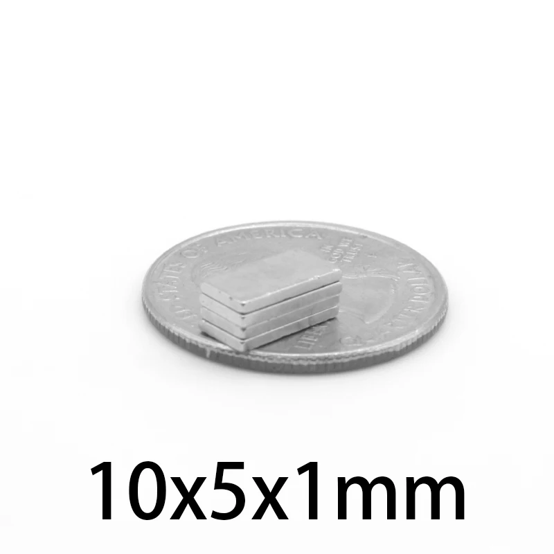 

20~500pcs 10x5x1 Rare Earth Magnet Mini Rectangular Block Magnets 10x5x1mm Permanent Neodymium Thickness 1mm Magnetic 10*5*1