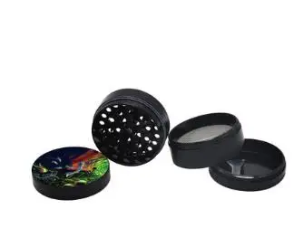 Барабан тип травы шлифовальный станок 63 мм цинковый сплав 4 слоя металла табак ручная мельница пыльца, специи дробилка