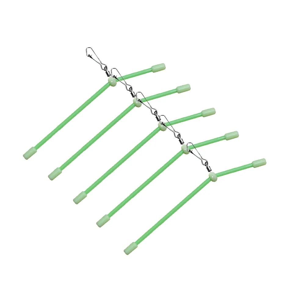 5pcs Luminous Fishing Hook Balance Fishhooks head Snaps with Strong pin Sea Hook Fishing Lure Baits Connector