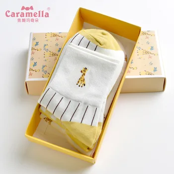 

Caramella New Women's Socks Jacquard Embroidery College Cotton Sox Sweet Cute Fashion Girl Cozy Hosiery Spring and Summer 3pairs