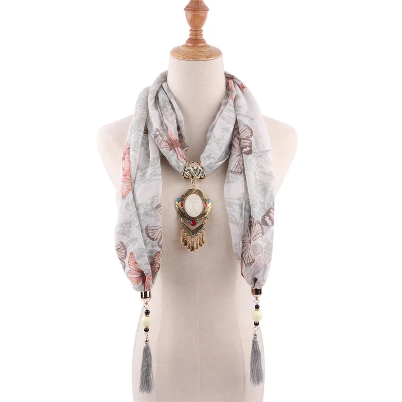 RUNMEIFA ювелирное ожерелье с подвеской в виде капли воды шарф женский богемский шейный платок Foulard Femme аксессуары хиджаб магазины