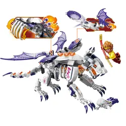 Enlighten 3803 419 шт Journey West Attack белая кость летающий дракон гироскоп Marvel строительные блоки игрушки для детей