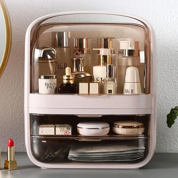 

Large Capacity Makeup Storage Box Dressing Table Skin Care Product Storage Box Beauty Storage Rack Eye Makeup Tray Storage Box