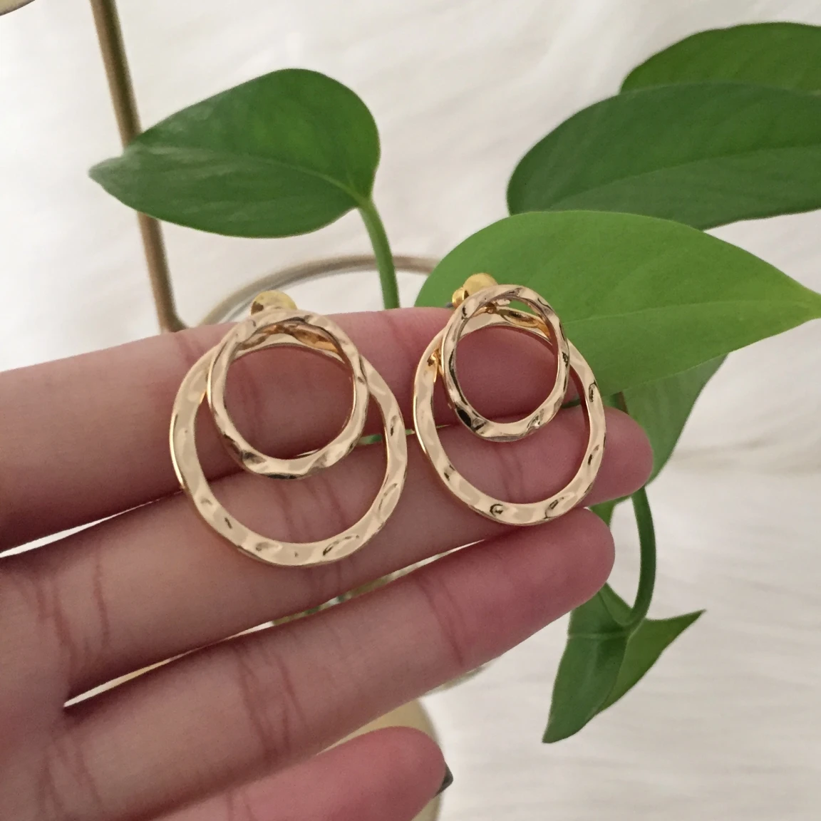 Brinco Dourado Duplo