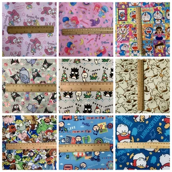 

145*90cm Kuromi Cinnamoroll BADTZ-MARU Melody Pekkle Polyester waterproof Oxford Fabric Cloth for patchwork Sewing Tablecloth