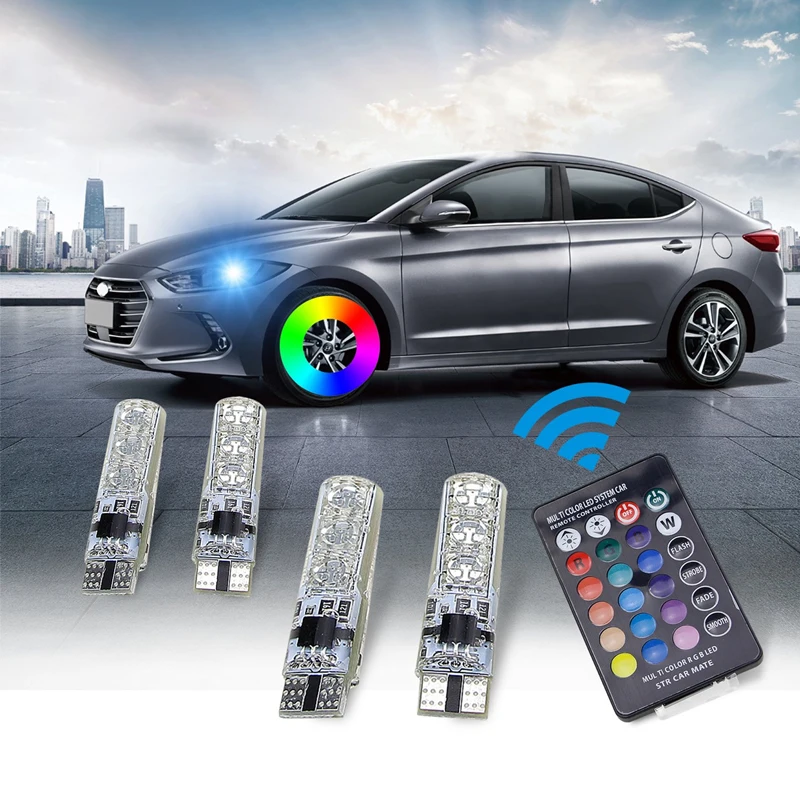 Автомобильная светодиодная лампа T10 W5W 501 5050 6Smd с дистанционным управлением