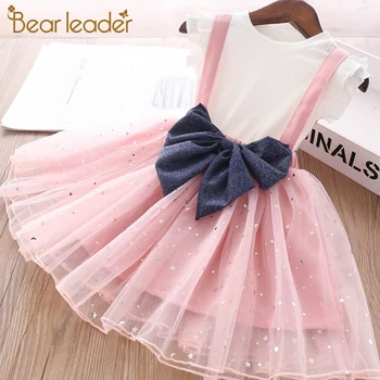 

Bear Leader New Girls Clothing Suit 2020 Brand Toddler Girl Clothes Kids Clothing Sets Sleeveless T-Shirt Mesh Skirt 2Pcs Suits
