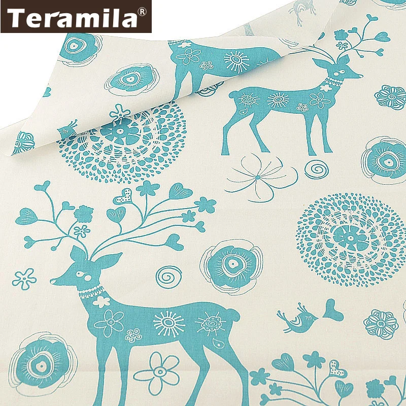 1pcs 50x160cm Teramila хлопок ткани метров 50x160 см животных мультфильм дизайн Telas DIY Лоскутная Ткань Ремесло Tissus Qulits Швейные простыни - Цвет: 1pcs 50x160cm