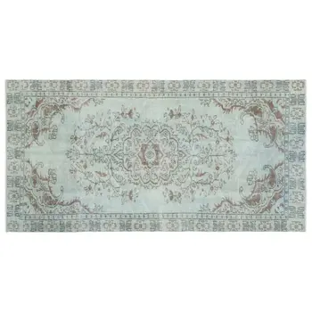 

Handmade Blue Vintage Overdyed Turkish Area Rug 143x280 Cm-4'8''X9'2''