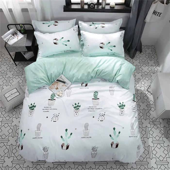 Flamingo Luxury Bedding Set Russia Euro Queen Double Single King Size Duvet Cover Set 3/4PCS Family Bed Linen Set Home Textile - Цвет: feidu-004