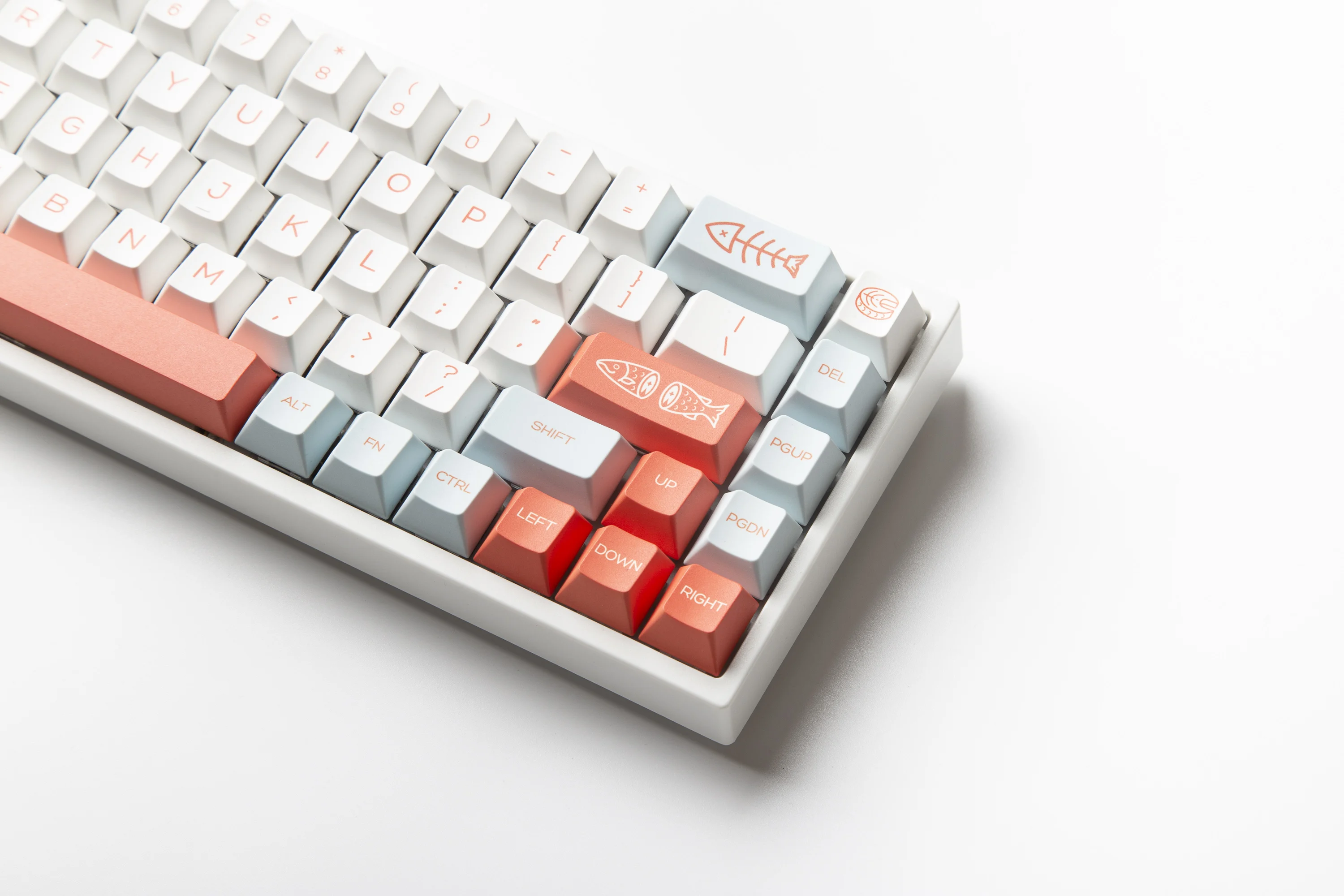 Jeu De 148 Touches PBT Profil MOA - Motif Lapin Rose - Compatible Claviers Mécaniques Cherry MX (ANSI)