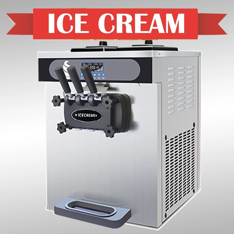 220V Commercial Ice Cream Machine Fully Automatic Desktop Cone Ice
