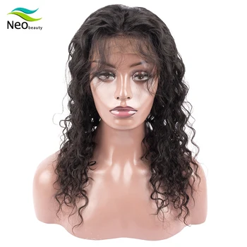 

Brazilian Water Wave Human Hair Wig 13*4 Lace Front Human Hair Wigs Pre Plucked 150% Density 8-26' Curly Lace Wigs Non-Remy Hair