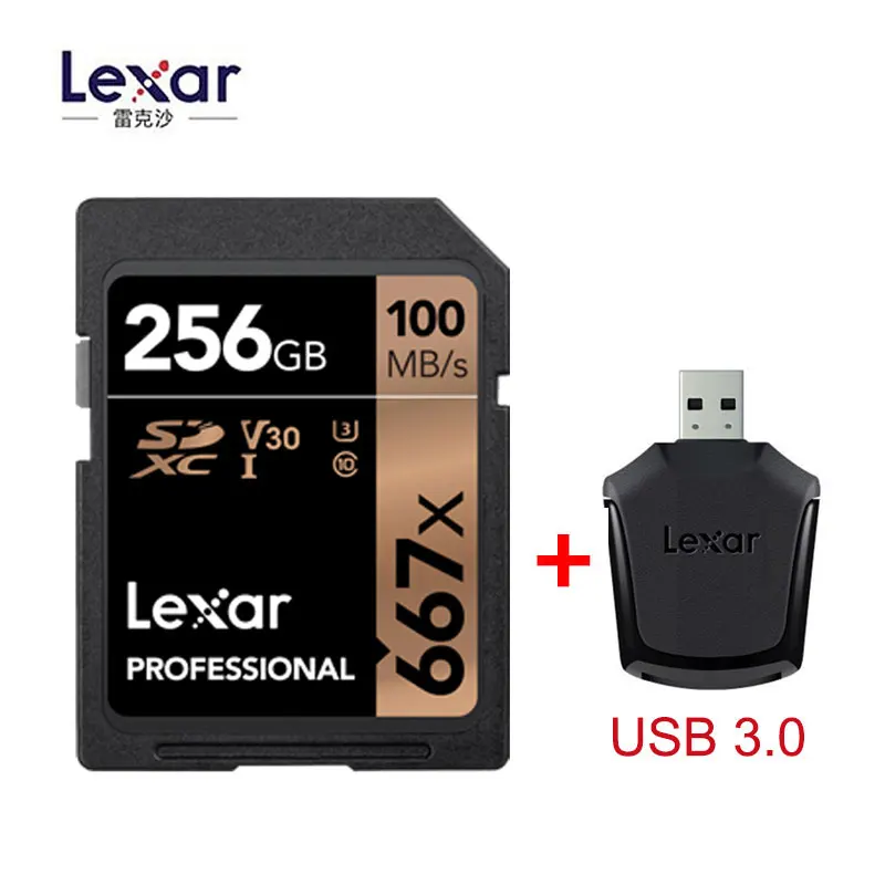 

Original Lexar Professional 667x SDXC UHS-I cards High-speed Micro SLR Camera Memory Card 4K 100MB/S 64GB 128GB 256GB
