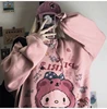 Kawaii Anime hiver femmes à capuche mignon dessin animé à manches longues à capuche surdimensionné sweat Harajuku mode pull 2022 ► Photo 3/6