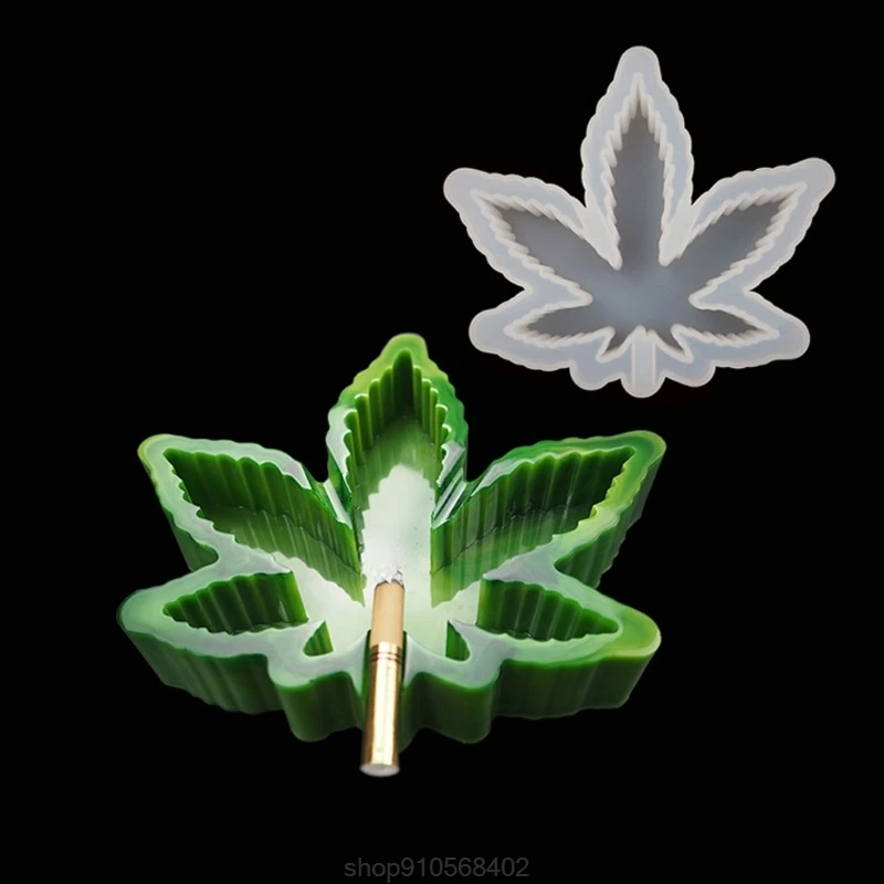 Weed Silicone Cigar Ashtray Resin Mold Maple Leaf Debowler Ashtray