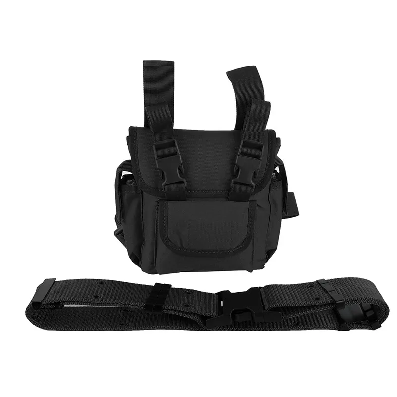 2 Black Тактическая Сумка Molle для ног, поясная сумка, водонепроницаемая, БЫСТРОРАЗЪЕМНАЯ, EDC сумка для утилиты, для охоты, путешествий, велоспорта, пеших прогулок - Цвет: 2 Black