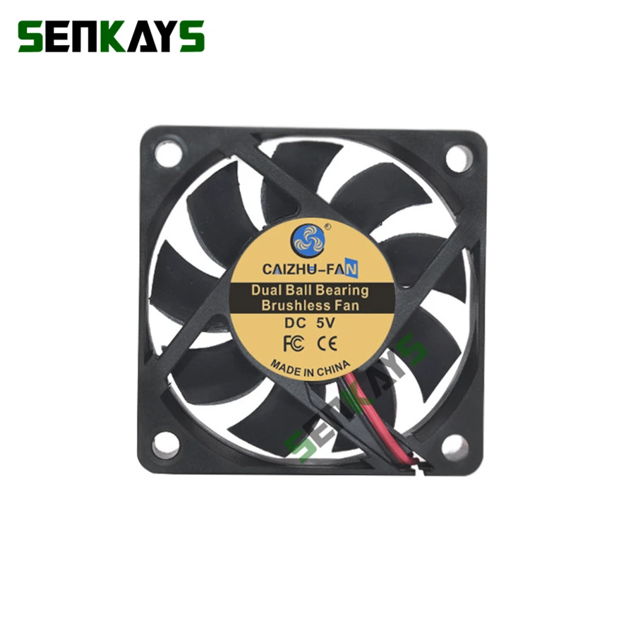 Ventilador com Rolamento de Esferas Duplo Cooler de 5v 12v 24v 60 mm 6015 mm 60x60x15 mm 6cm