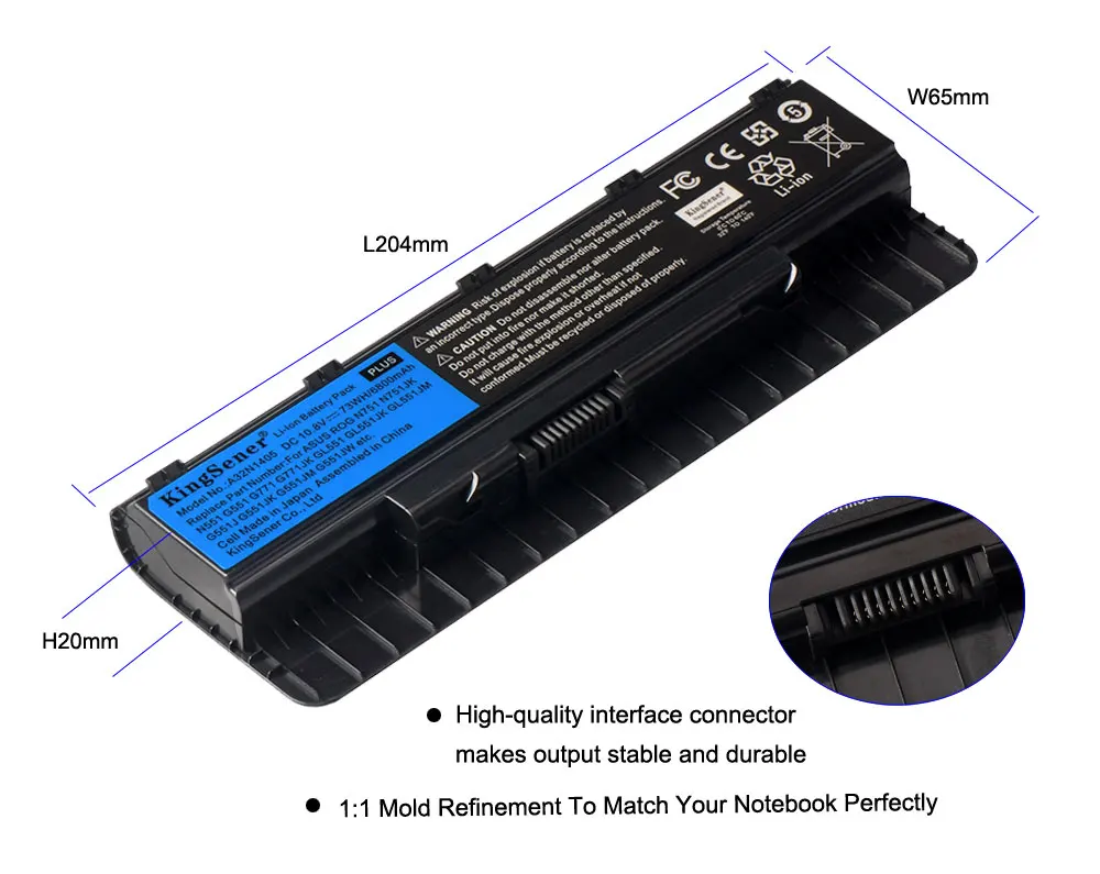 Kingsener A32n1405 Bateria do Portátil para Asus Rog N551 N751 N751jk G551 G771 G771jk Gl551 Gl551jk Gl551jm G551j G551jk G551m G551jw - Imagem 3