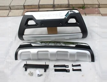 

Good quality plastic ABS Chrome Front+Rear bumper cover trim for 2013 KIA Sorento Car styling