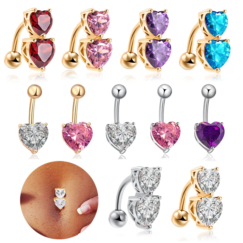 Surgical Steel Pink Crystal CZ Flower Nipple Curved Barbell Ring