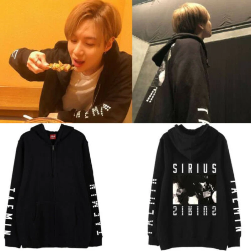 Mainlead Kpop SHINEE TAEMIN 1st TOUR SIRIUS Concert унисекс Кепка с капюшоном куртка на молнии