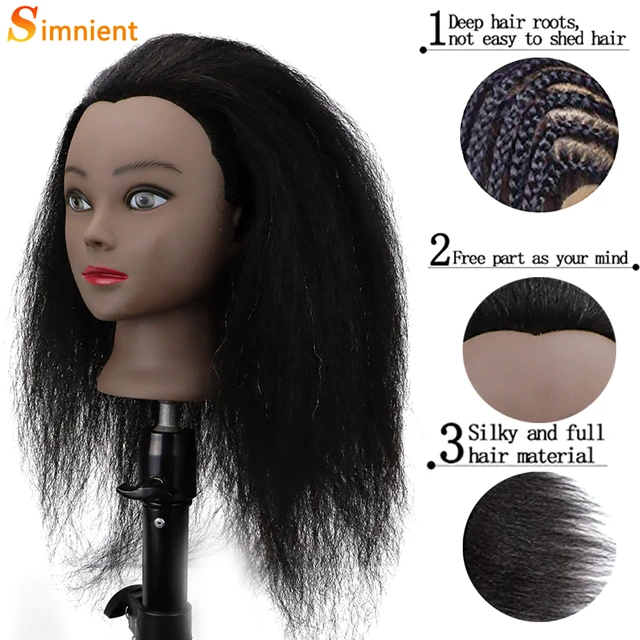 Cornrow Practice Head Afro Mannequin Head Training Afro Hair For Braiding  Manikin Head For Hairdressing Styling Training Gift - AliExpress