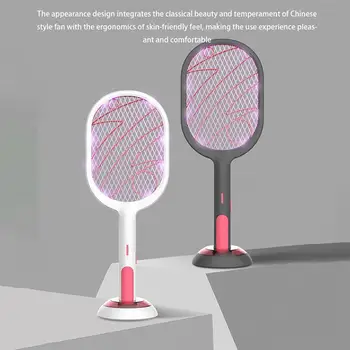 

New 3000V Electric Insect Racket USB 1200mAh Rechargeable Mosquito Kill Fly Bug Zapper Flies Mosquitoes Killer Trap
