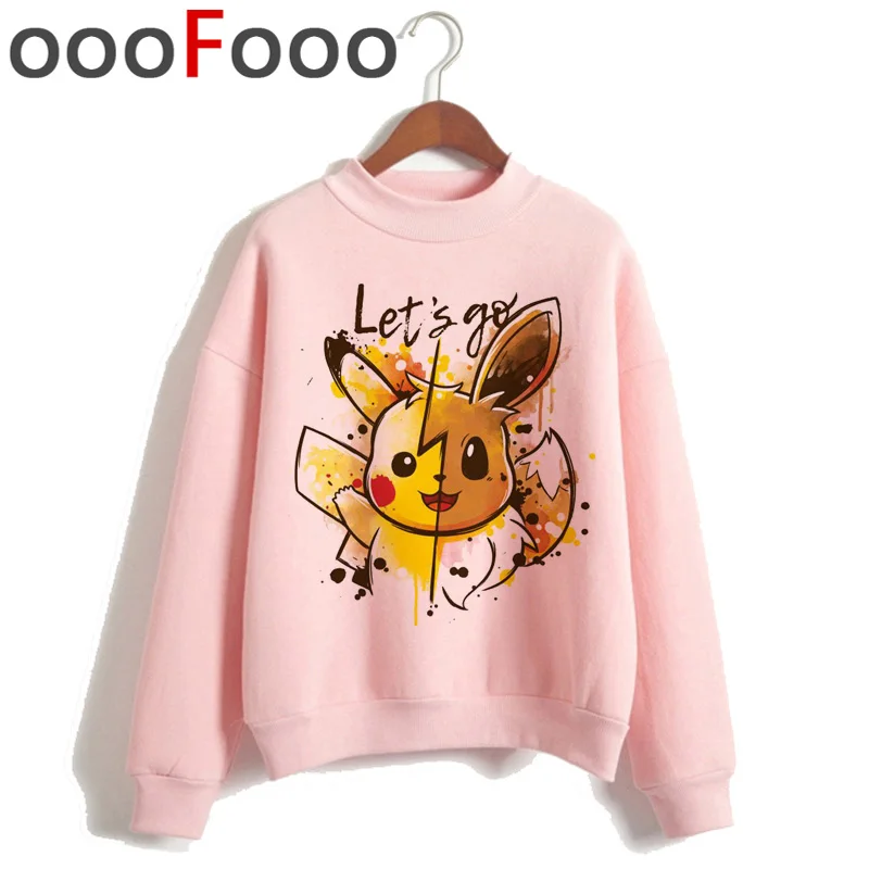 新ポケモン Go かわいい原宿暖かいパーカー女性ピカチュウかわいいアニメ Ullzang スウェットおかしい漫画 90s フーディ女性 パーカー スウェット Aliexpress