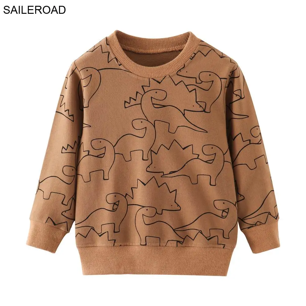 

SAILEROAD Dinosaur Children's sweatshirt Autumn 2019 Kids Sweatshirt Cotton Baby Boy Clothes Boys Long Sleeve Shirts Hoodie