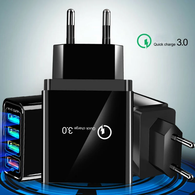 4 USB мульти Быстрая зарядка 3,0 USB зарядное устройство PD usb type C QC3.0 QC турбо настенное быстрое зарядное устройство для телефона для iPhone 11 Pro Max Xiaomi