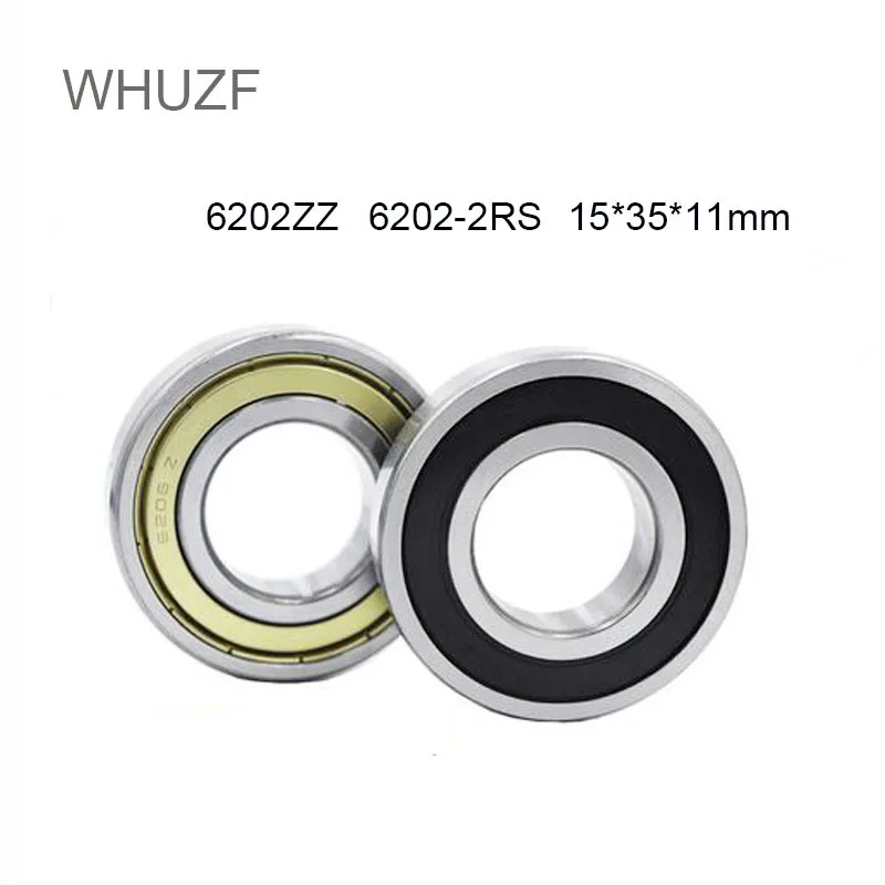 WHUZF Бесплатная доставка 2/4 шт. 6202-2RS 6202ZZ шарикоподшипники с глубоким желобом 15x35x11