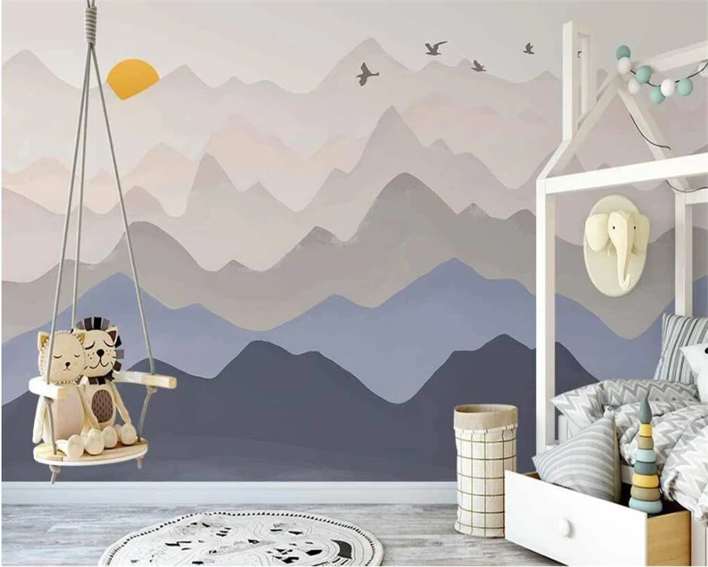 Beibehang papel tapiz de pared para habitación de niños, personalizado ...
